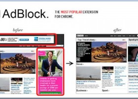 adblock - блокирует рекламу по всему интернету
